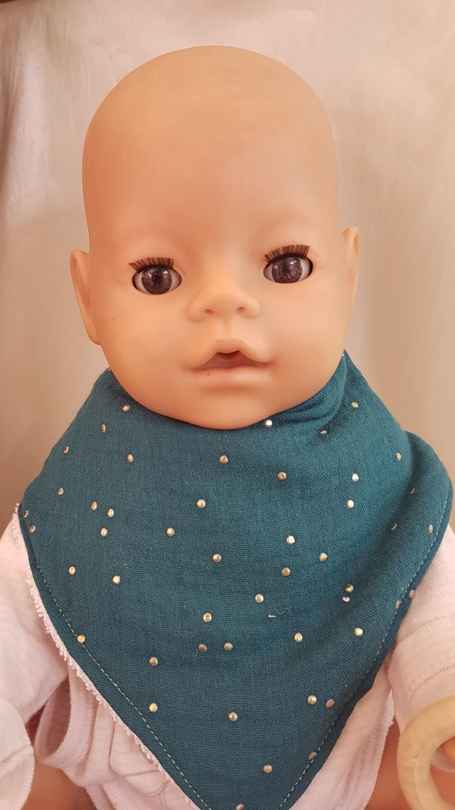 Bavoir bandana mixte gaze de coton - modèles au choix