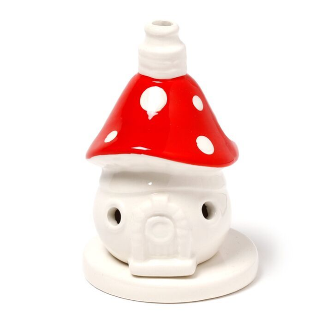 Porte-encens en Céramique pour Cônes d'Encens - Maison de Fée Champignon