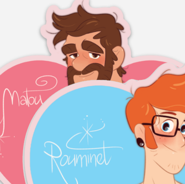 Stickers 💖💙 ×2