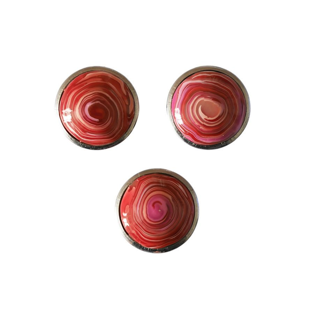 Bouton pression spirale rouge