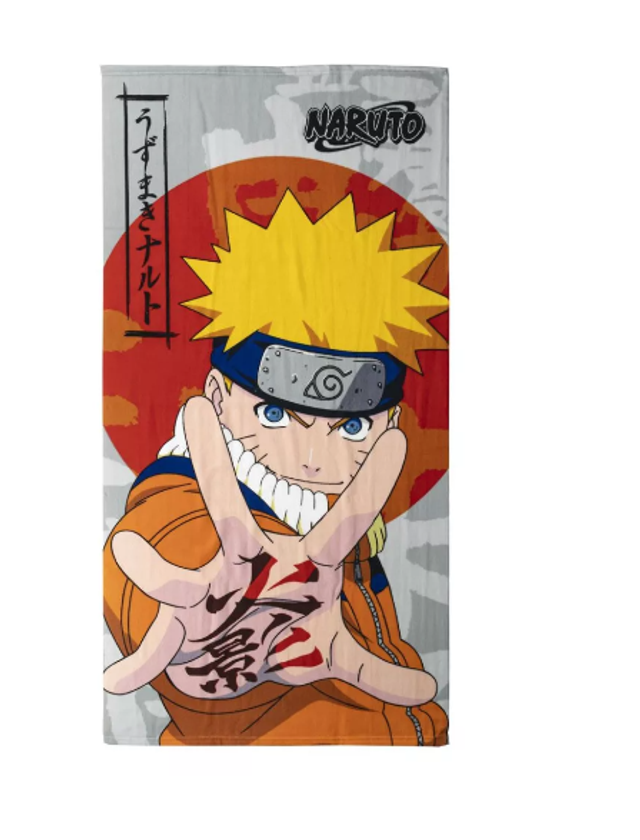 Serviette de bain Naruto Jutsu Multicolore 70 x 140 cm 