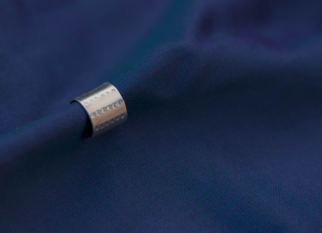 Silver Dimpled Ear Cuff (Slim / Chunky)