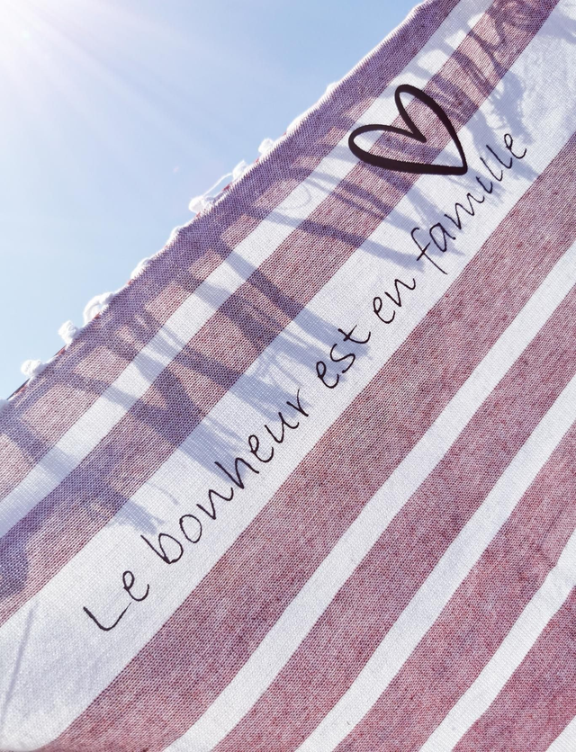 Fouta &quot;Le bonheur est en famille&quot;