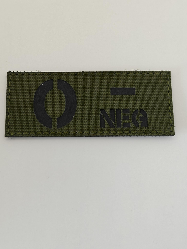 O negative IR laser cut blood group 