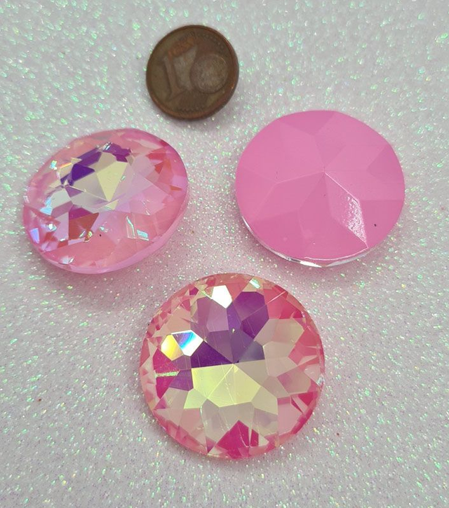 Fancy Chaton, Rose Mocha AB, 27mm