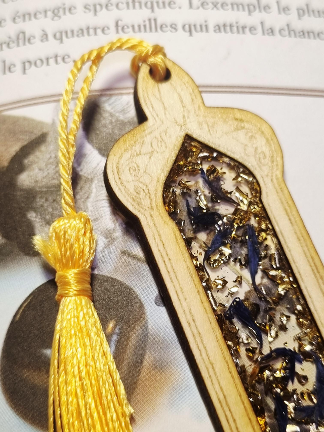 Marque-Grimoire #8 Bleuet et Or