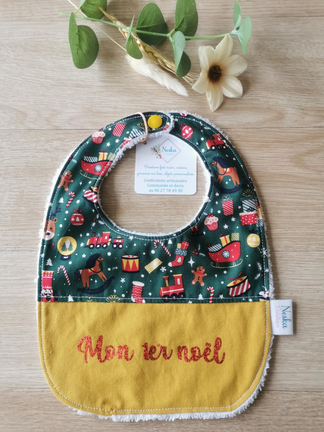 Bavoir bébé mon 1er Noël 