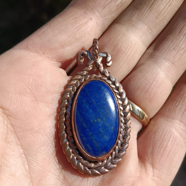 Pendentif cuivre et Lapis lazuli