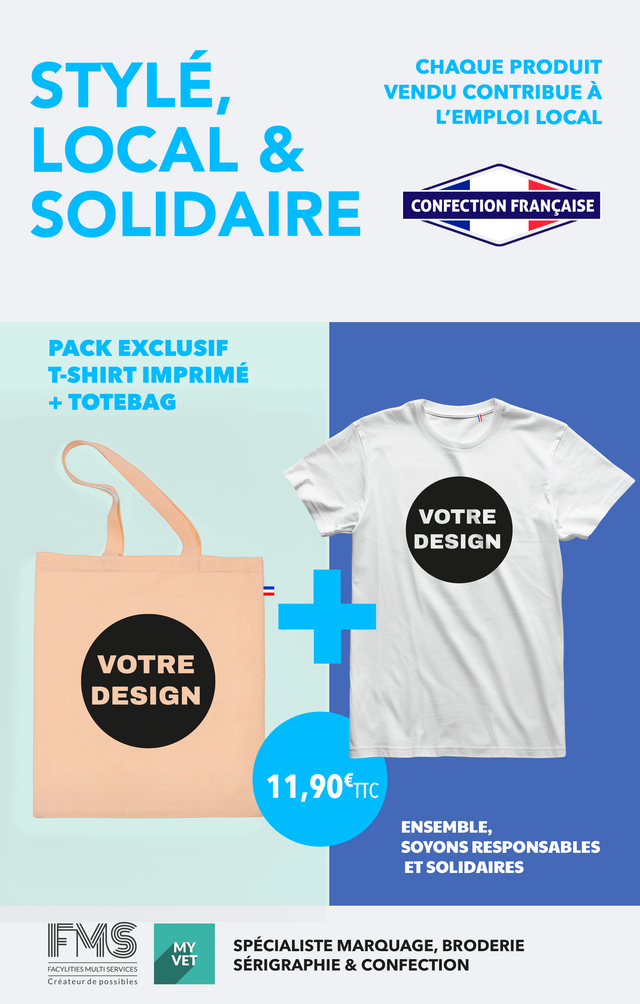 Pack T-shirt + Tote bag Personnalisé 