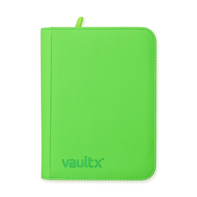 Vault X Neon Green 4 Pocket Zip Binder