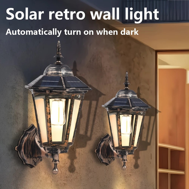  Solar LED Retro Wall Lamp
