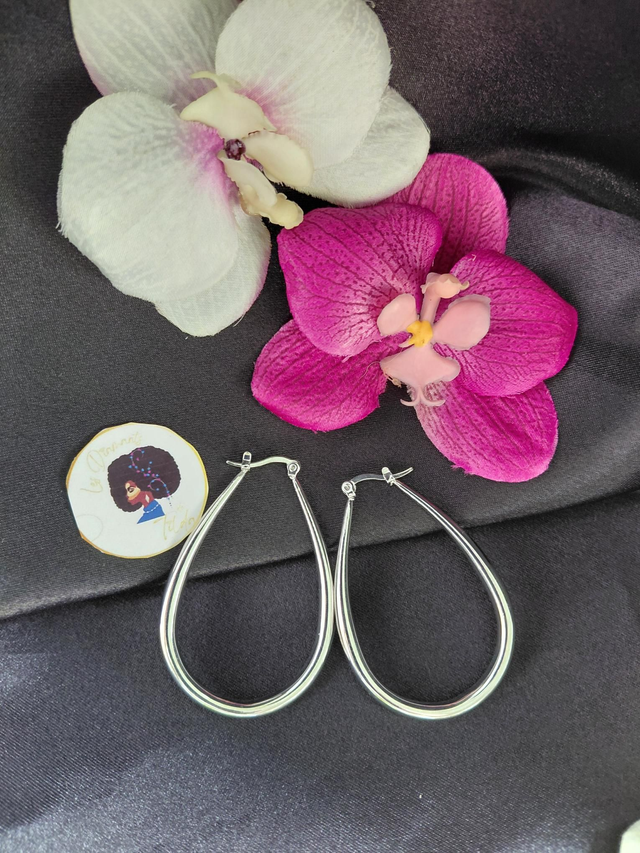 Boucles Créoles lisse argenté 