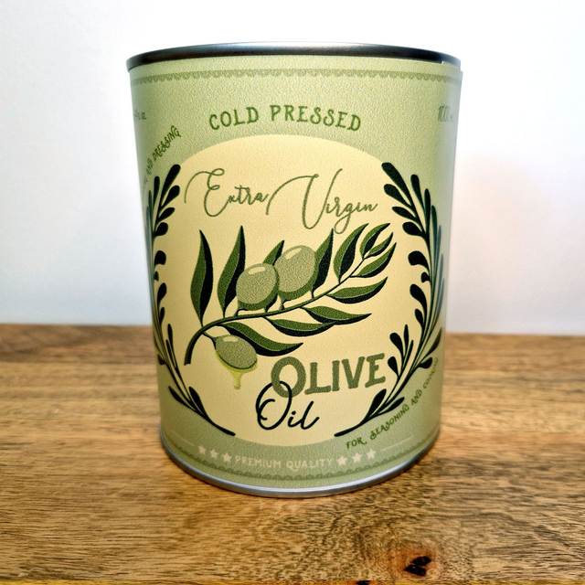 Olive Oil Vintage Style Storage Tin