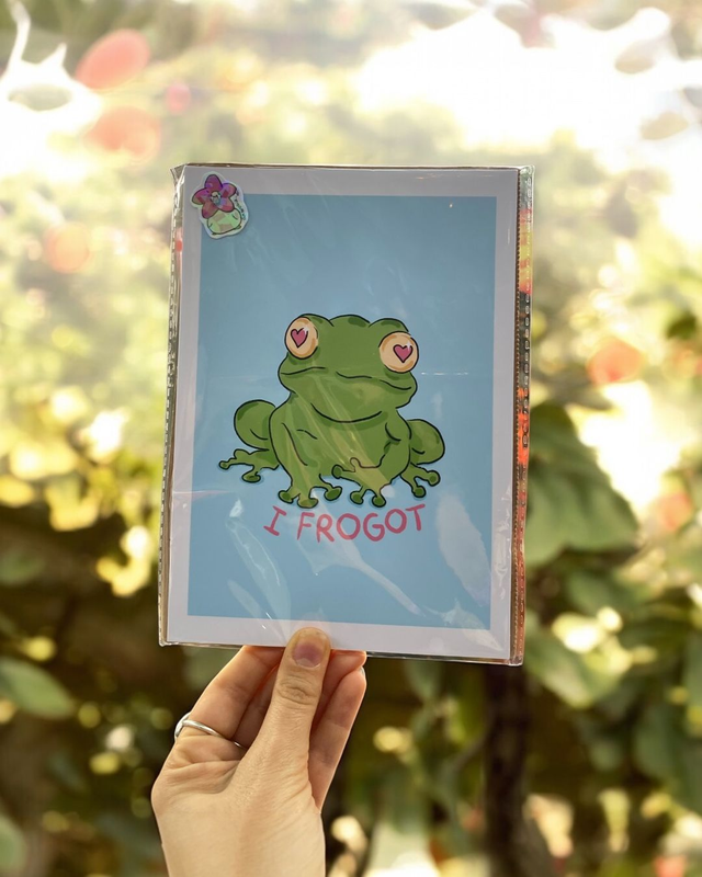 Print - Grenouille &quot; I frogot &quot;