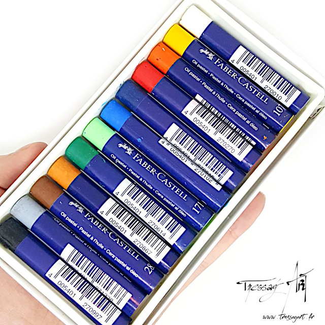FABER CASTELL - PASTELS GRAS A L&#039;HUILE PAR 12 - FB072