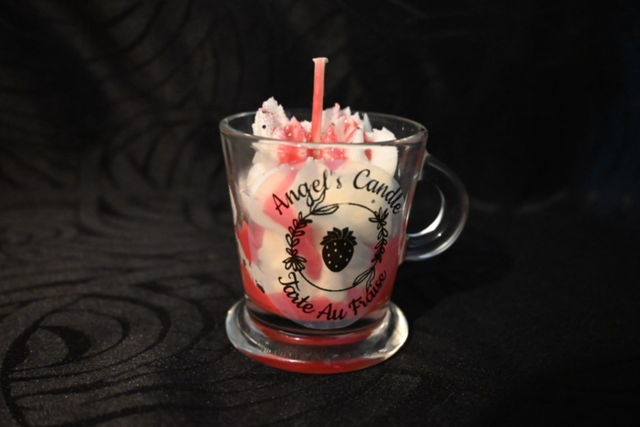 Bougie Mini Tarte aux Fraises — Senteur Gourmande et Fruitée