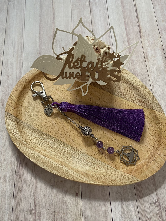 Bijoux de sac "Méditation" en Améthyste 