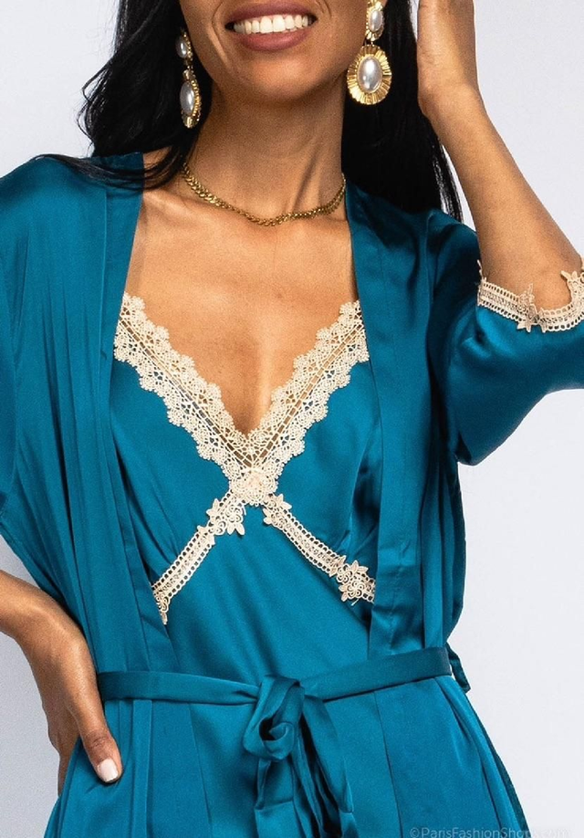 Satin Soft Feel Chemise & Kimono Set