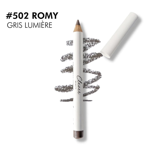Crayon Yeux Naturel et Vegan - Gris Lumière - #502 ROMY - Clever Beauty