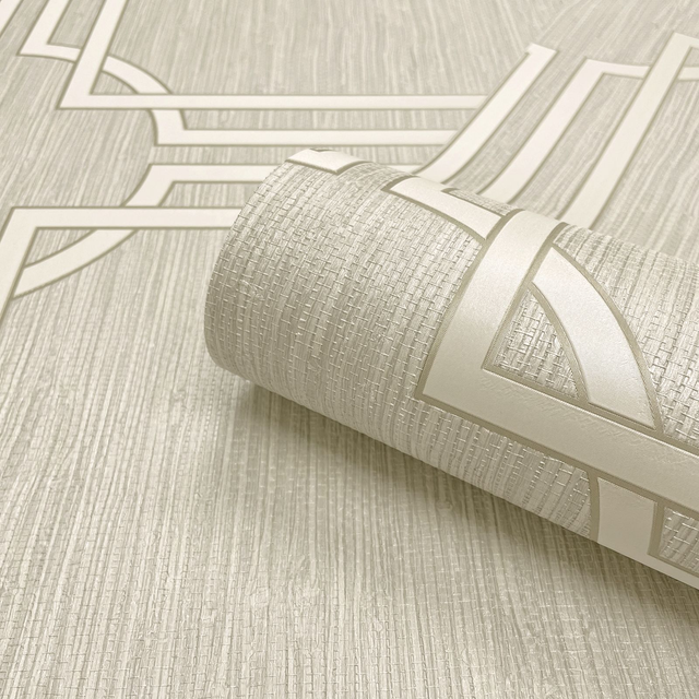 Grasscloth Geo Cream - Belgravia - 2918