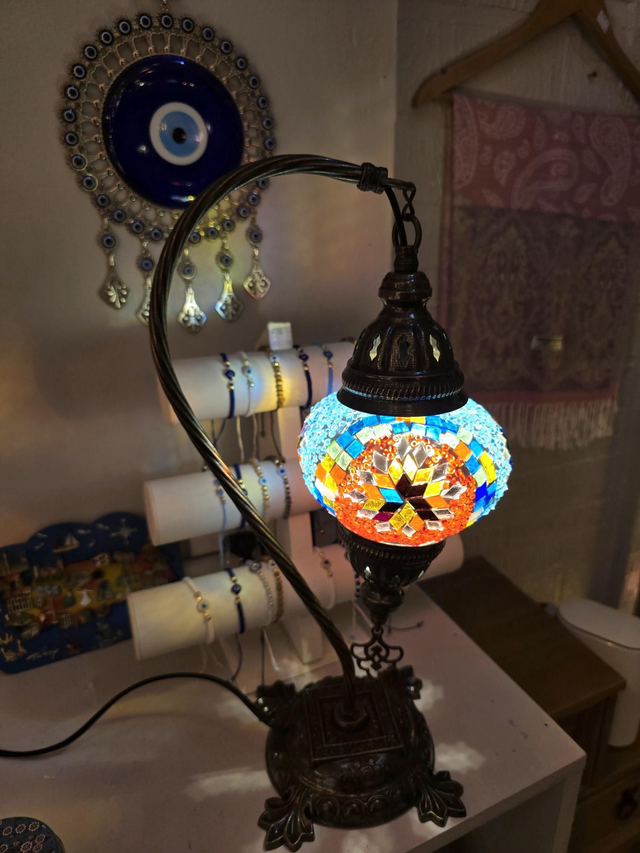 Medium Mosaic Swanneck Table Lamp