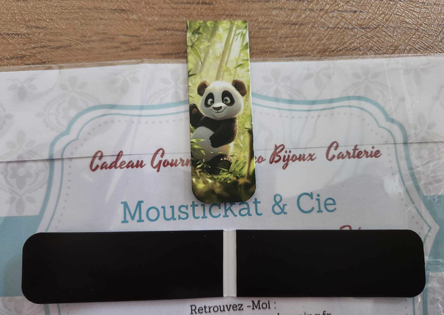 Marque-page magnétique"panda one "   