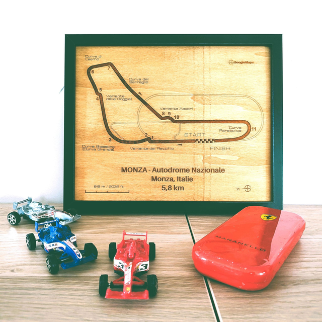 V01 –Tableau Circuit Monza – Décoration Murale F1 – Grand Prix d'Italie