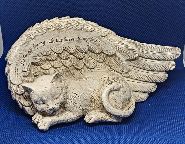 Ceramic Cat Angel Ornament.