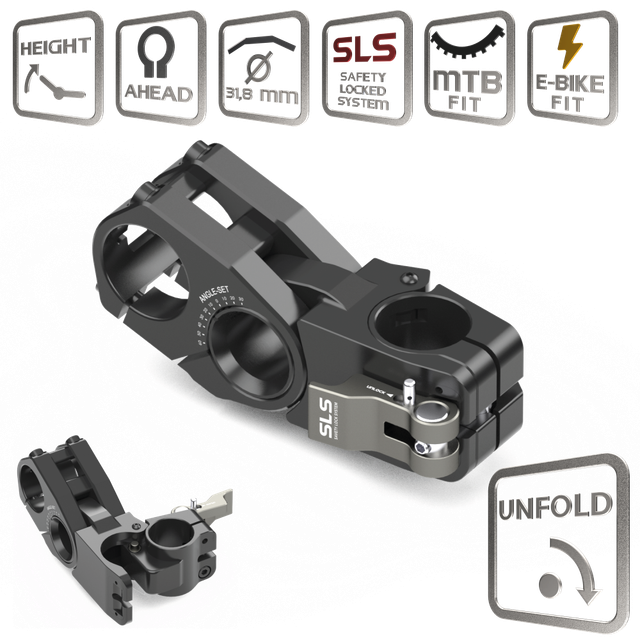 RocHead AiO schwenk- u.- höhenverstellbarer Lenkervorbau