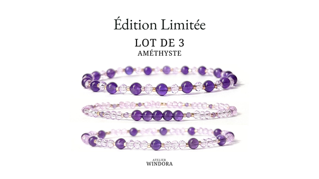 Bracelet | Améthyste - Collection 1 | Lot de 3