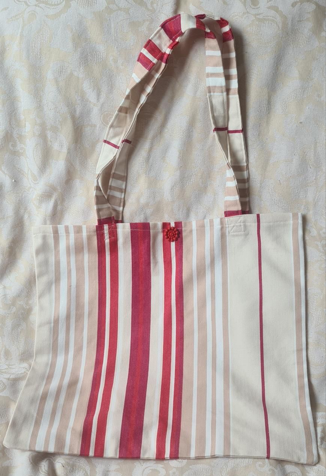 Red Stripe Tote Bag 