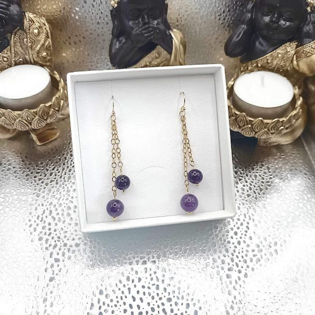 Boucles d'Oreilles Améthyste