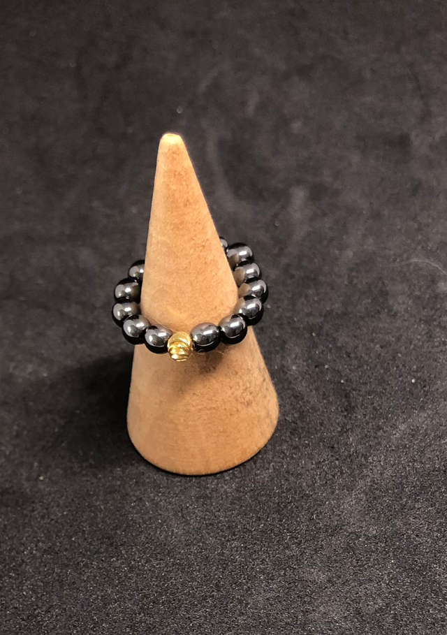 Bague extensible en hématite