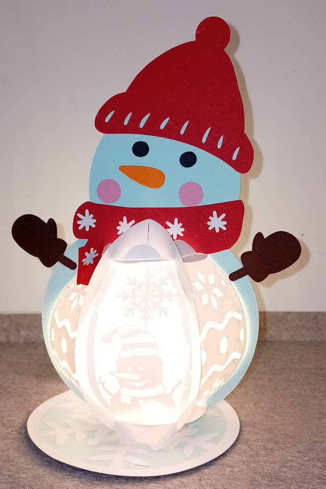 Lanterne Bonhomme de neige