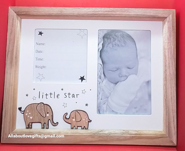 Baby Little Star Photo Frame Personalisation 