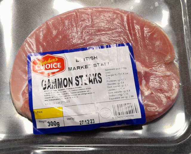 Frozen Gammon Steaks 300g (twin pack)