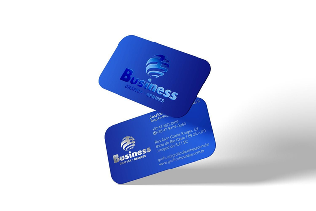 CARTÃO DE VISITA FOSCO COM VERNIZ LOCALIZADO