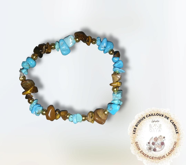 Bracelet Protection en Turkenite &amp; Œil de tigre 