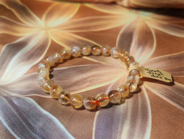 Bracelet quartz fumé doré 8 mm
