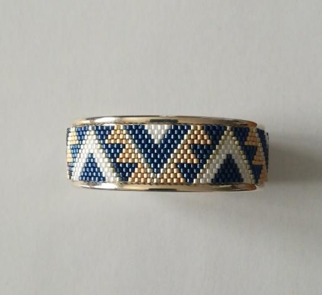 Aztèque bleu/champagne