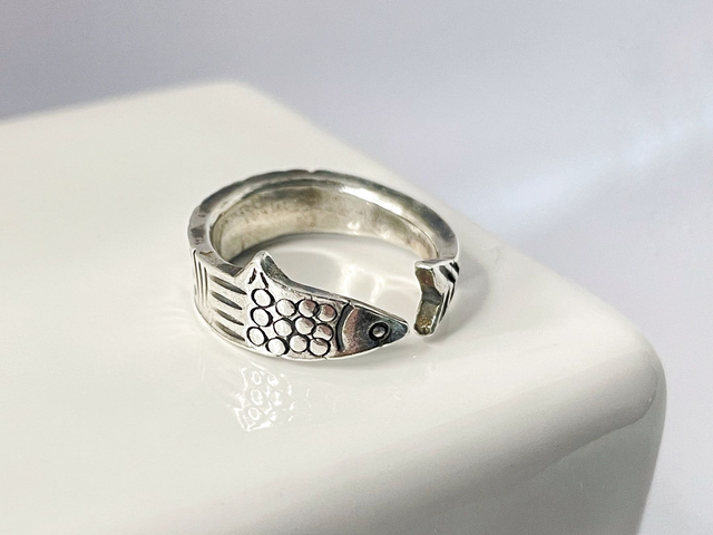 Big Fish Silver Ring