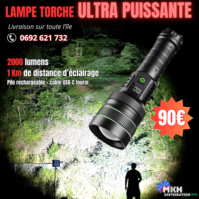 LAMPE TORCHE ULTRA PUISSANTE