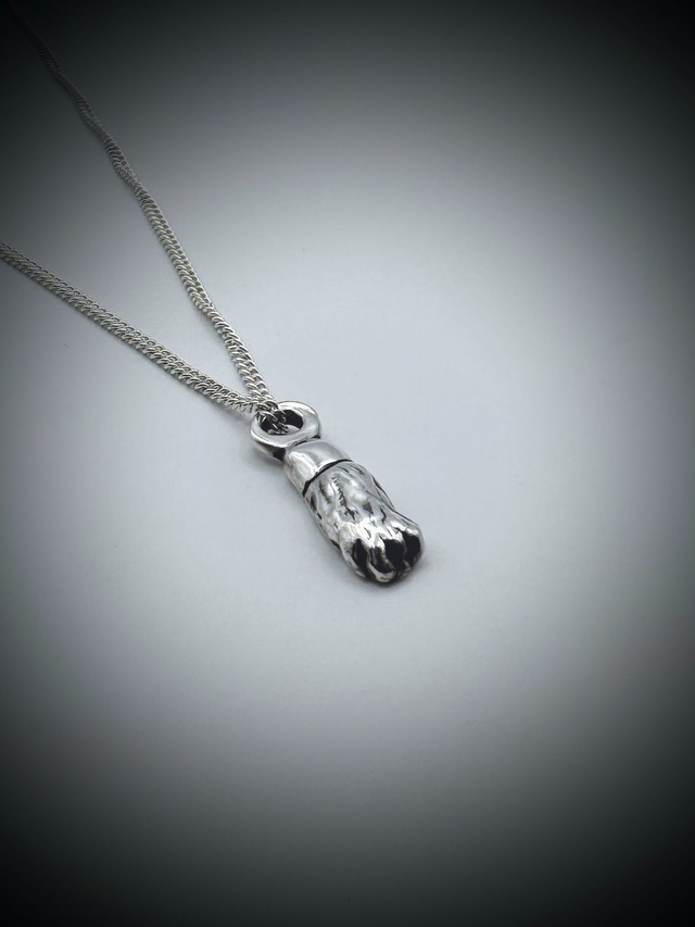 Lucky Rabbit's Foot Necklace, Sterling Silver  