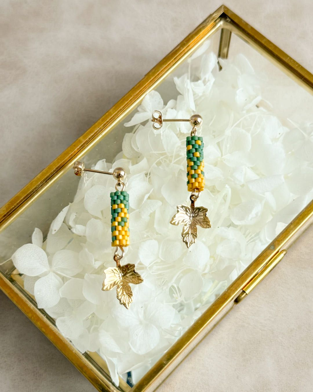 Virevolte - Boucles d&#039;oreilles tissées main