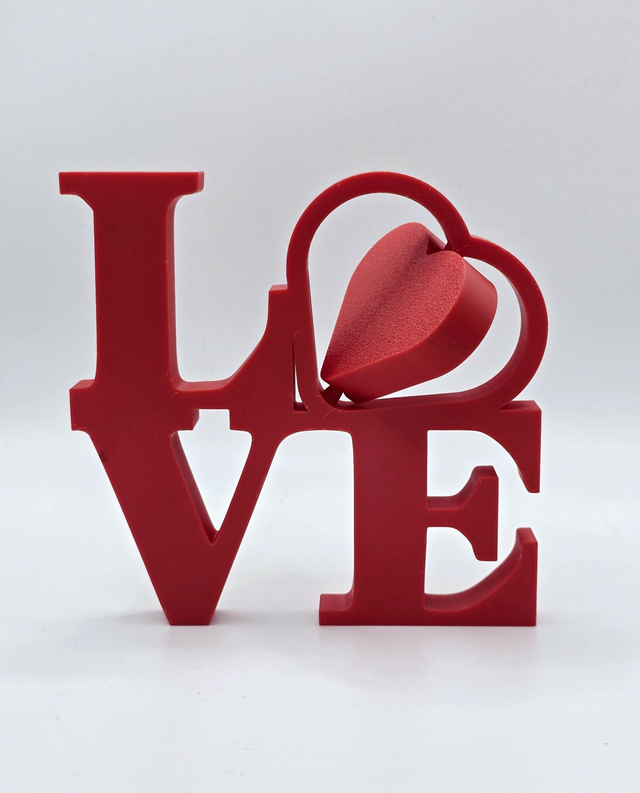 600. LOVE 3D printed Ornament 