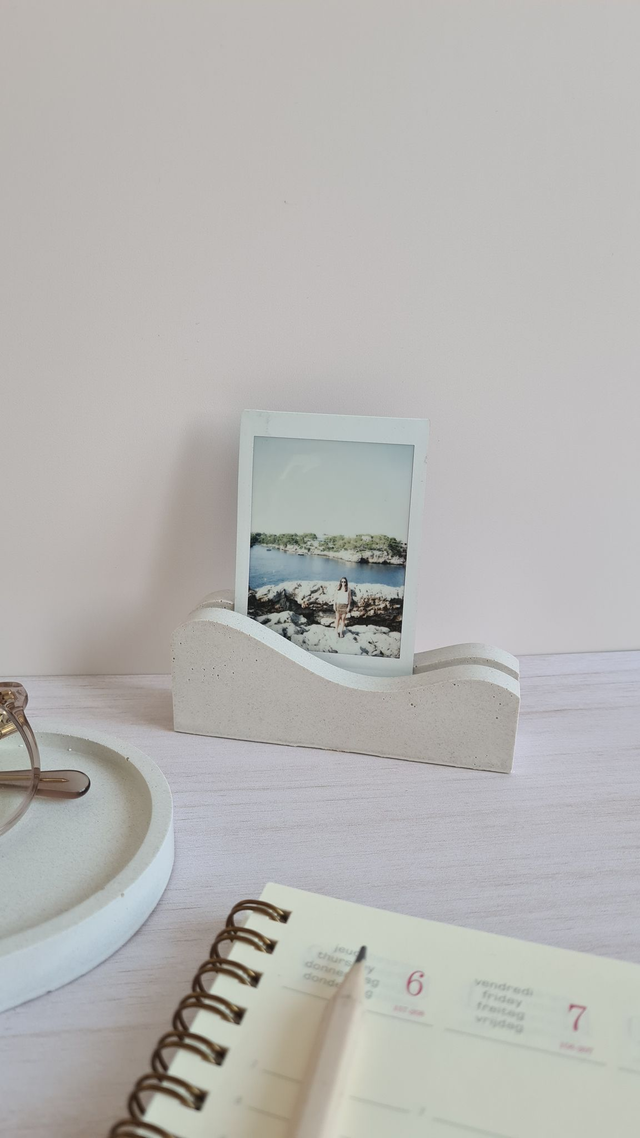 Porte-cartes / porte-photos – Blanc rosé