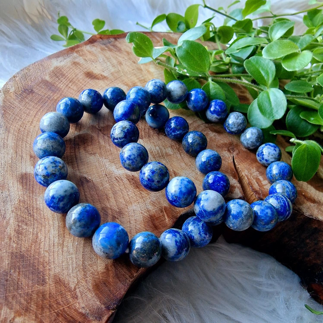 Lapis Lazuli 10mm Beaded Bracelet 
