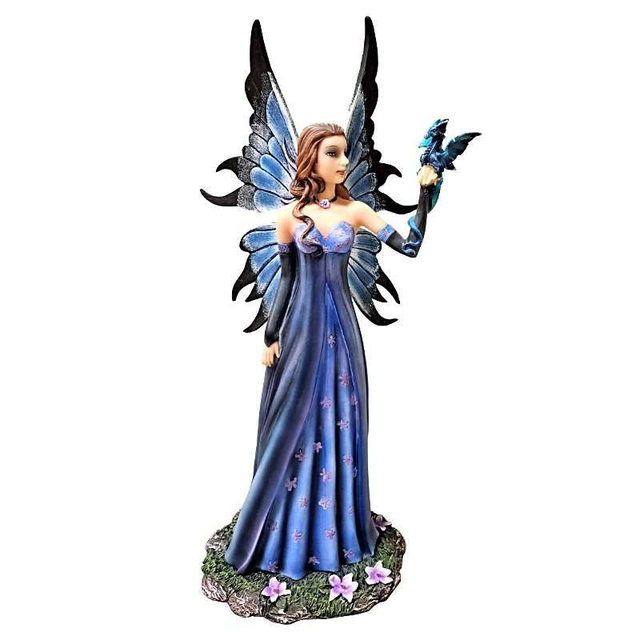 Fée moyenne - Bleue avec dragon bleu sur la main