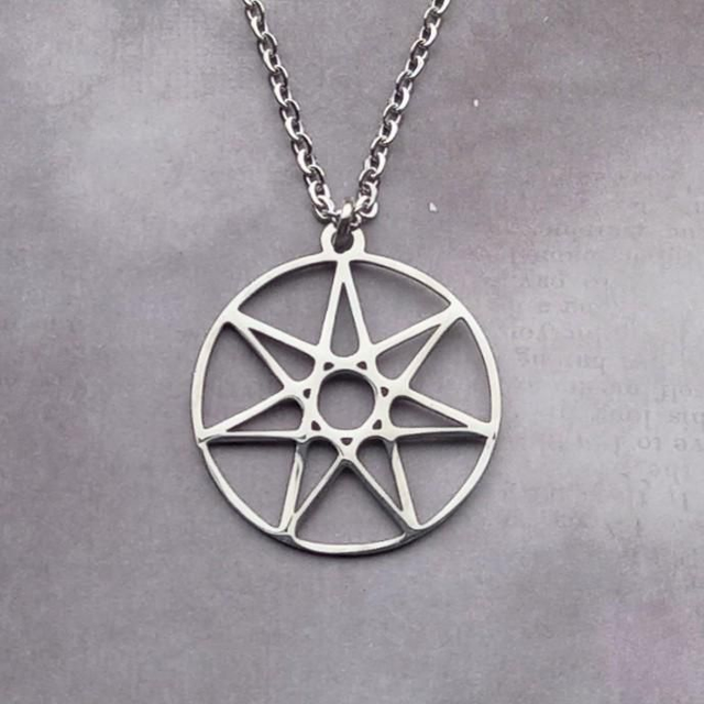 Heptagram Steel Necklace 
