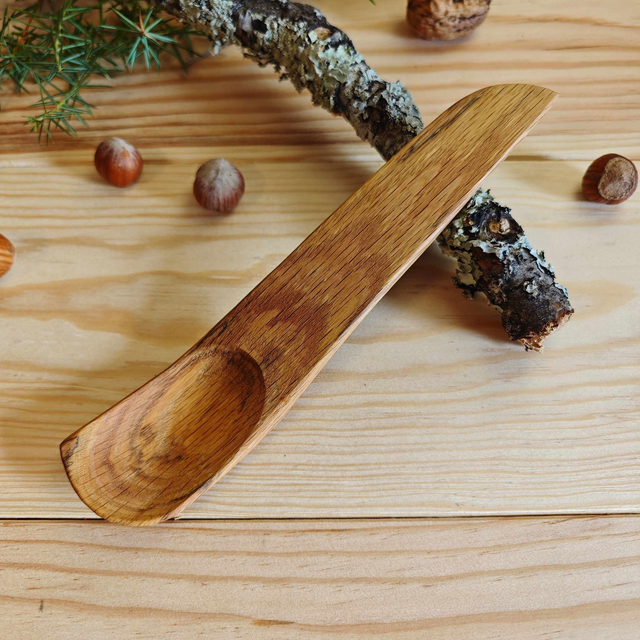 Cuillère en chêne style "canoë"-C024